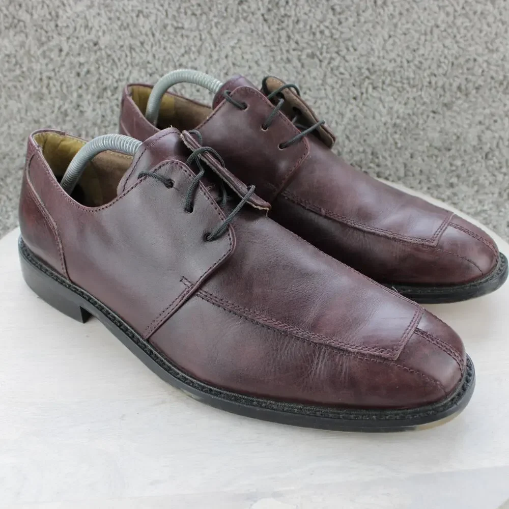 Florsheim Midtown Apron Split Toe Burgundy Leather Derby Mens 10 D